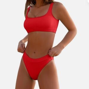 Vibrant cheeky Red Bikini Set